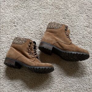 Brown Suede Ankle Boots